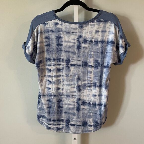 Lucky Brand Blue & White Tie Dye Top - Picture 4 of 4